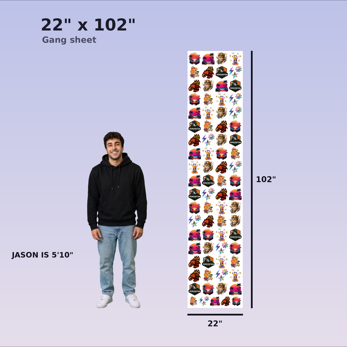 Custom DTF Gang Sheet Builder