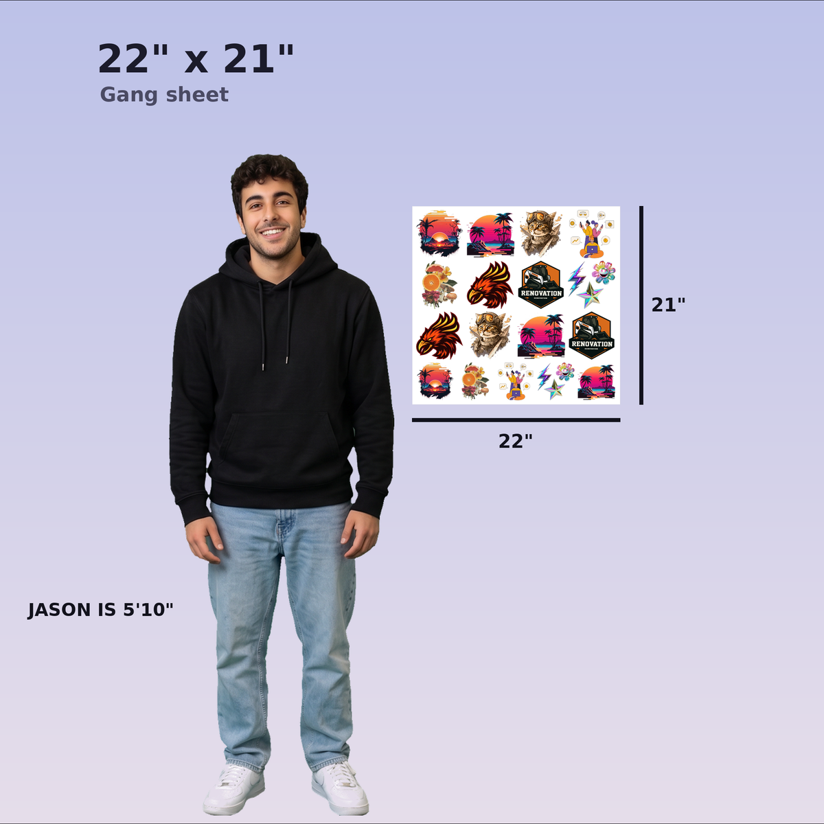 Custom DTF Gang Sheet Builder