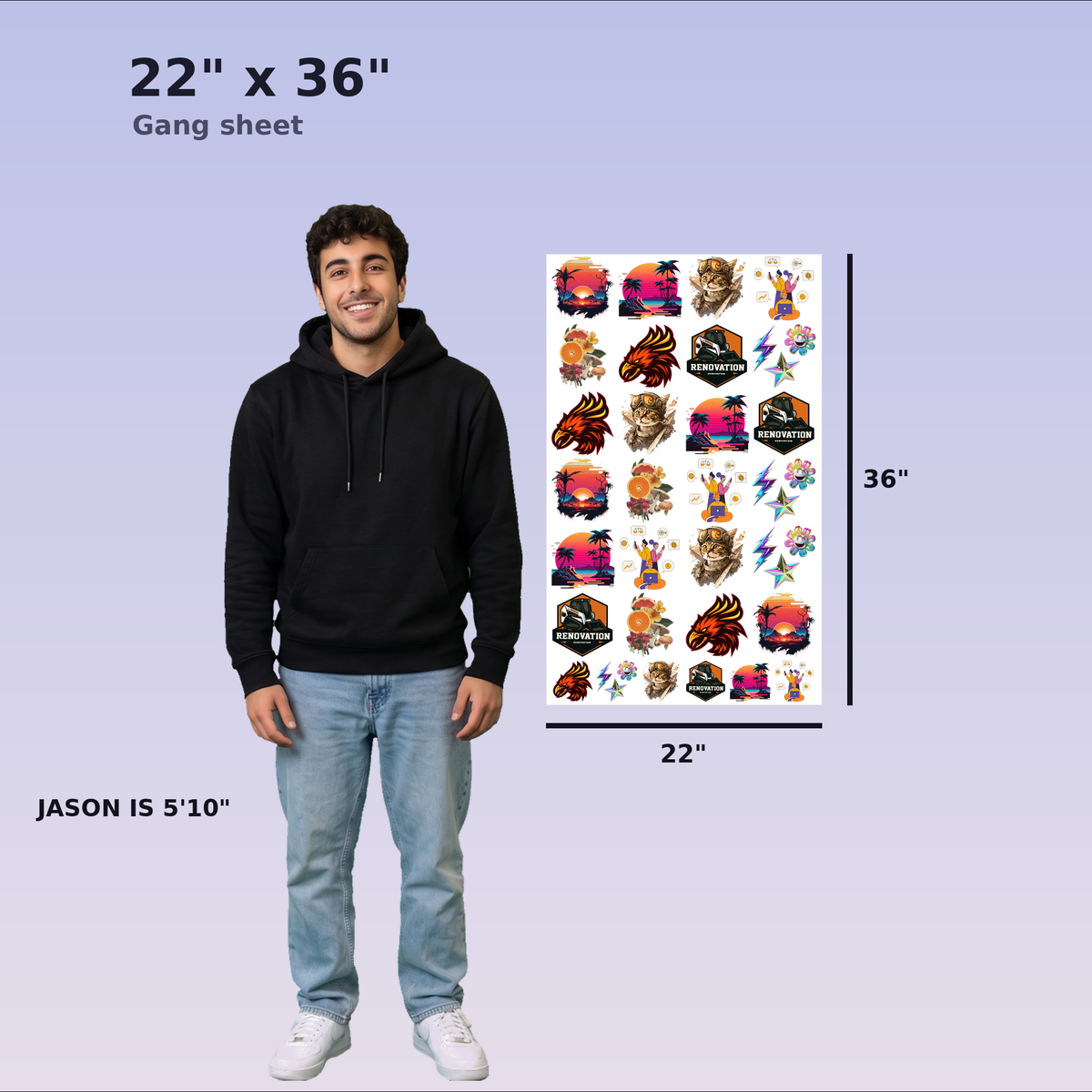 Custom DTF Gang Sheet Builder