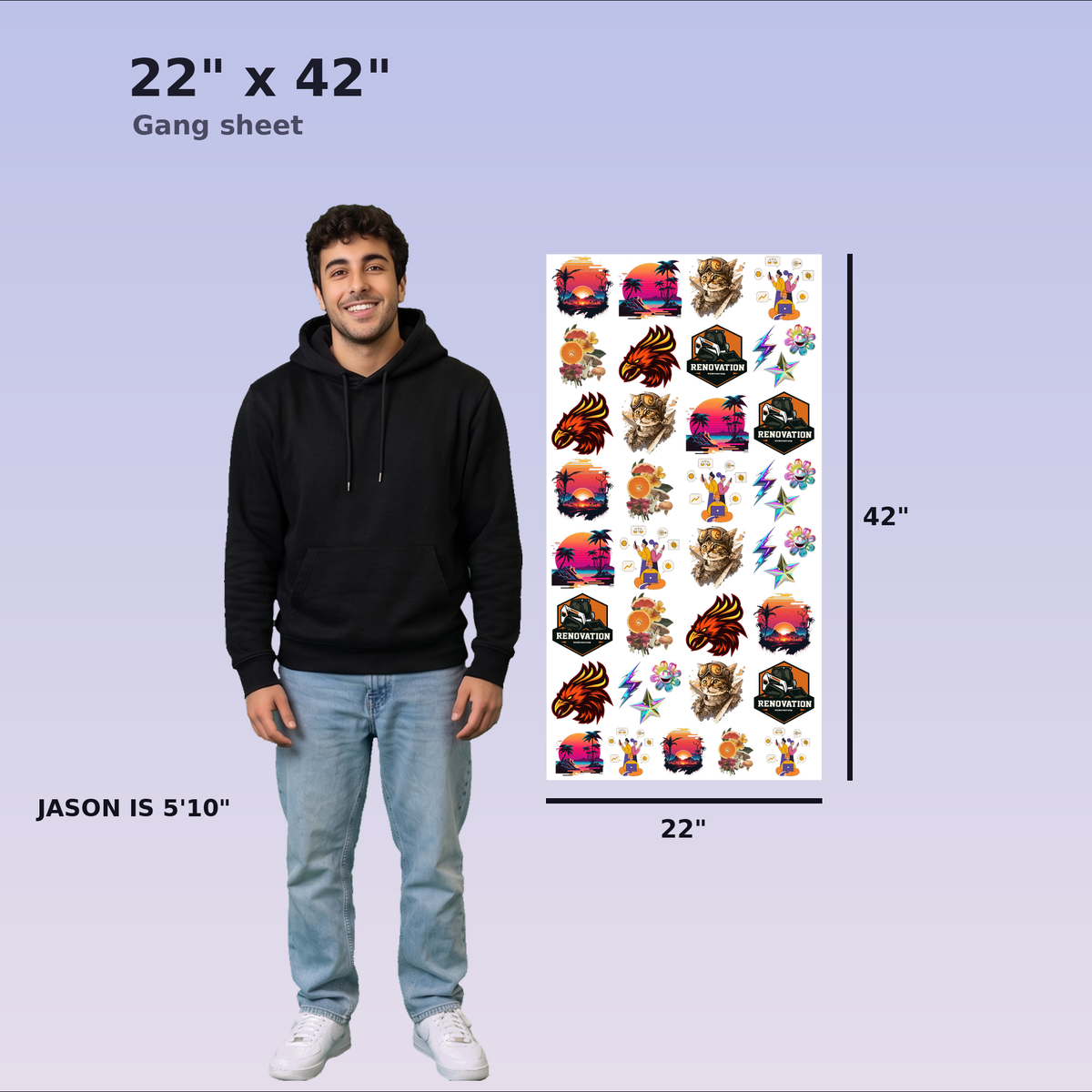 Custom DTF Gang Sheet Builder