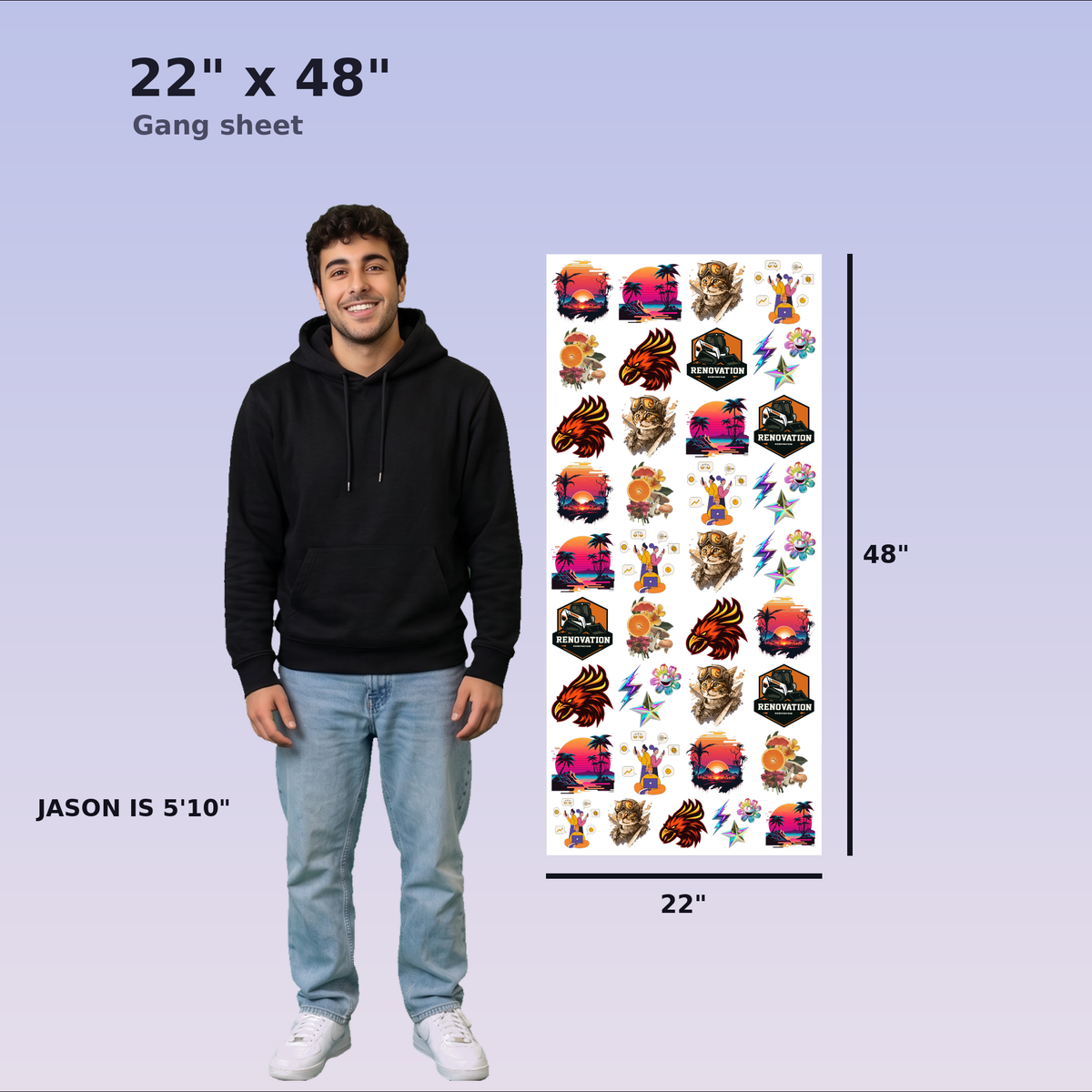 Custom DTF Gang Sheet Builder