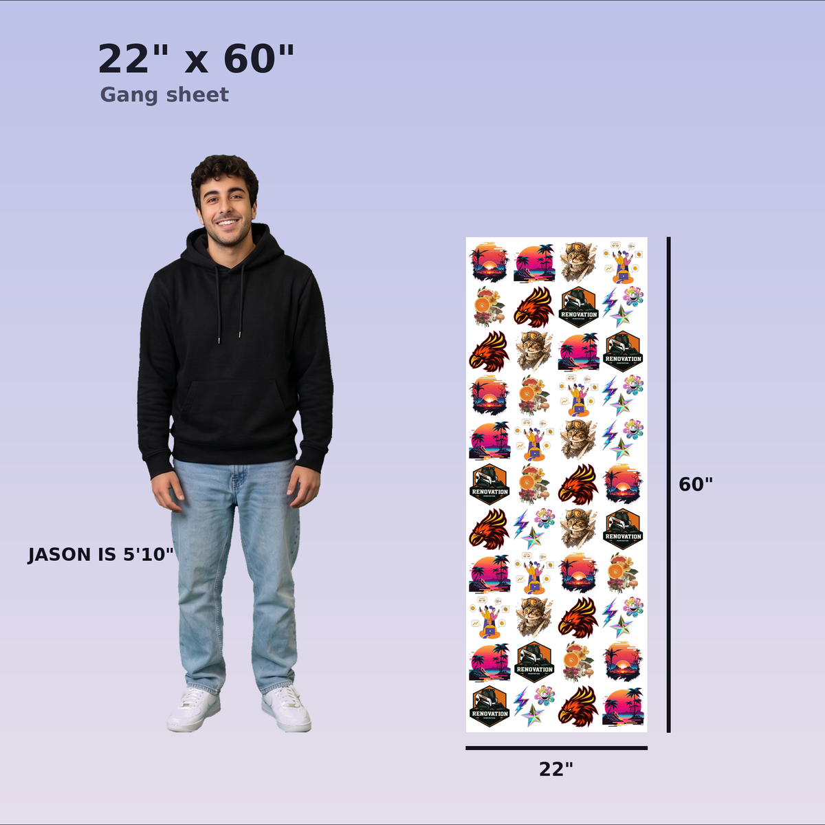 Custom DTF Gang Sheet Builder
