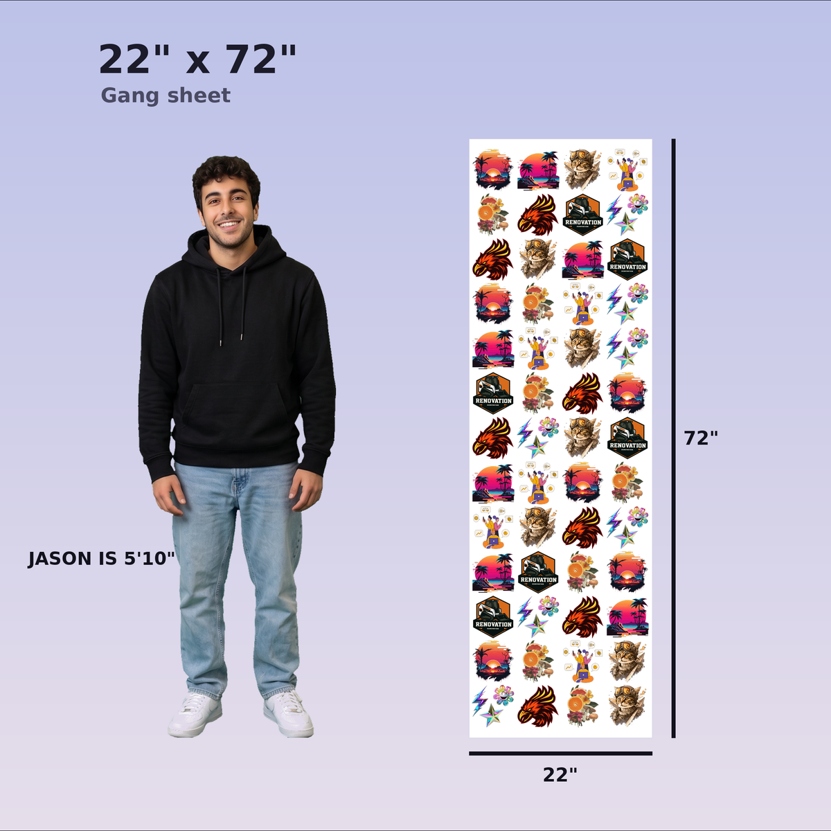 Custom DTF Gang Sheet Builder