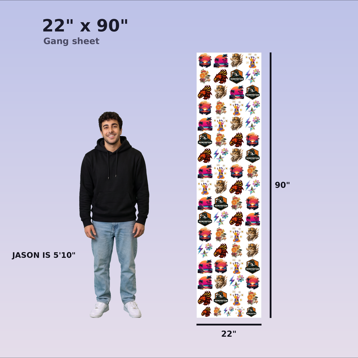 Custom DTF Gang Sheet Builder